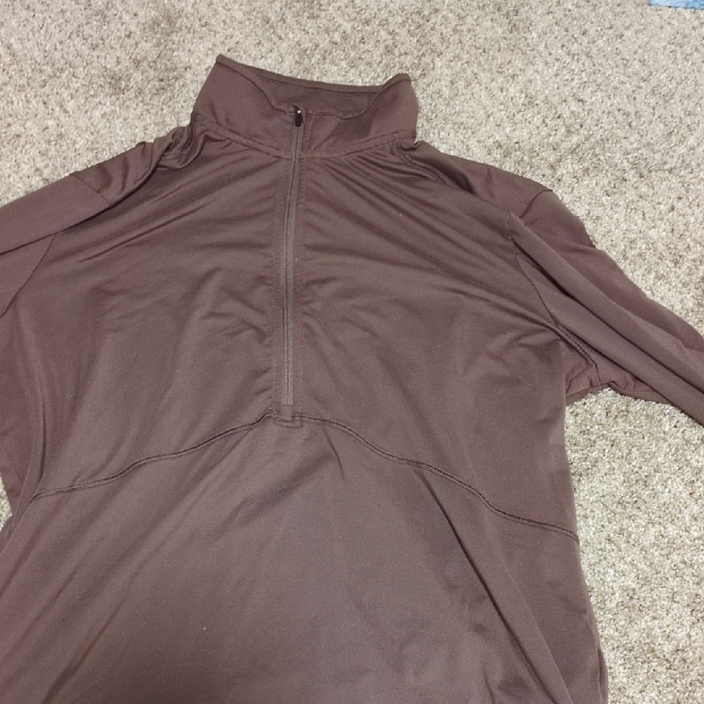 Brown Quarter-Zip Pullover